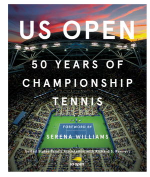 The cover of Abrams' "US Open: 50 Years of Championship Tennis" features a full stadium and highlights five decades of championship moments, with a foreword by Serena Williams.