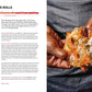 A hand holds a torn, golden brown cacio e pepe roll—its tender crumb reminiscent of the finest sourdough loaves. Recipe ingredients and steps for making the rolls are printed on the left page, echoing the trusted recipes found in Simon & Schuster’s King Arthur Baking Company Big Book of Bread.