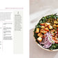 A vibrant bowl of salad featuring greens, roasted tomatoes, tofu, sliced red onion, lentils, seeds, and nuts—with a small dish of dressing on the side—captures the inventive spirit of Simon & Schuster’s Salad Lab: Whisk, Toss, Enjoy! Just as seen on The Salad Lab TikTok channel, the recipe text appears on the left to inspire you with new salad ideas to try at home.