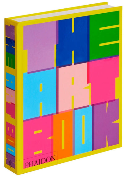 A colorful hardcover edition of Phaidon The Art Book featuring contemporary artists, published by Phaidon.