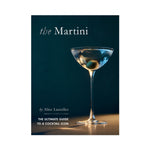 Here’s a rewritten sentence using the given product data: Book cover for “The Martini” by Chronicle Books, featuring a martini glass with an olive set against a dark blue background.