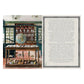 A vintage-style room with shelves of dishes and a large globe sits beside a page of text about bread and wheat; displayed together, these images from Timeless Paris by Penguin Random House are perfect for creative inspiration or evoking the charm of artisan studios in Paris.