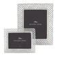 The Michael Aram Love Knot Silver Frame Collection features two silver frames—one rectangular, one square—with open lattice designs, beautifully symbolizing unity and connectedness.