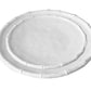 Two round white plates from the Beatriz Ball Vida White Bamboo Dinnerware Collection, made of break-resistant luxury melamine with bamboo-inspired textured rims, stacked with the smaller plate centered atop the larger.