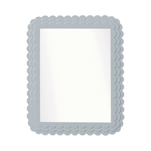 Carnival Krewe Rectangle Mirror by Fleur Home in Lulworth Blue from the Carnival Collection, displayed against a white background.