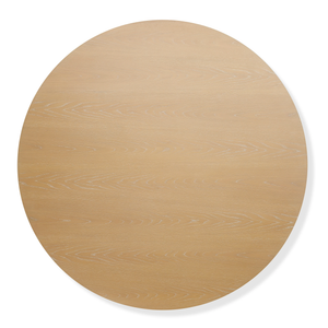 With its round, light wood tabletop showcasing a natural grain pattern, the Haven Dining Table by Bunny Williams exudes timeless elegance as a stunning cerused oak centerpiece—perfectly captured from above against a crisp white background.