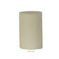 An ivory Perin Mowen Connoisseur Pillar Candle Collection candle, 3.75" in diameter and 6" tall, stands upright on a white background—a refined natural centerpiece for any setting.