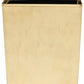 A square gold metal planter from Pigeon & Poodle’s Mancora Bath Collection, featuring a subtle textured leaf pattern, shiny brass finish, and black inner lining.