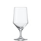 The Fortessa Pure Collection water goblet, made from Tritan Crystal with a stem and wide base, is displayed on a plain white background—ideal for fans of postmodern tabletop style.