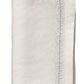 A folded white linen napkin from the Jardin Napkin Set by Kim Seybert, featuring visible edge stitching and "White" embroidered at the bottom.