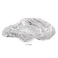The "X Large" Ocean Oyster Bowl from Beatriz Ball is a hand-polished silver aluminum alloy platter, oyster shell-shaped and shown on a white background.