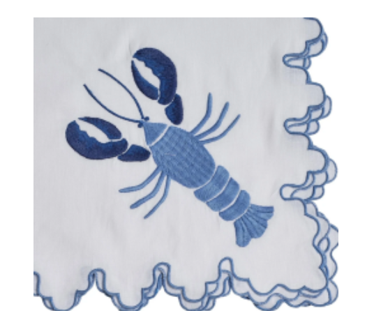 Blue Lobster Napkin, Set of 4