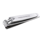 The Tweezerman Stainless Steel Fingernail Clippers, ideal for manicure maintenance, are shown on a white background with the brand name engraved on the handle.