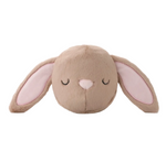 The Foggy Dog’s Easter Bunny 2-in-1 Bounce Dog Toy features a plush bunny head with closed eyes, long floppy ears, and a pink nose, shown on a white background.