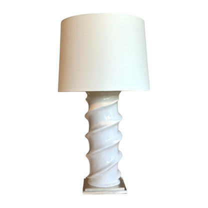 Amanda Lamp in Clear with Silver Base