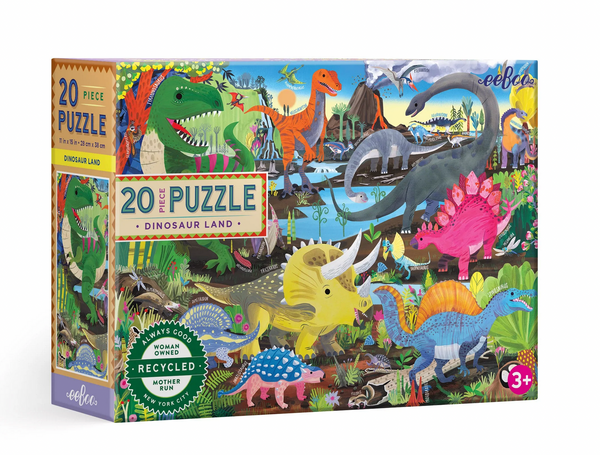 eeboo Dinosaur Land 20 Piece Puzzle