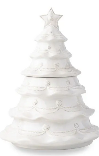 Juliska Berry & Thread Whitewash Christmas Tree Cookie Jar