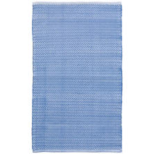 A Dash & Albert dba Annie Selke Herringbone Indoor/Outdoor Rug, French Blue, 2 X 3 on a water-resistant indoor/outdoor rug