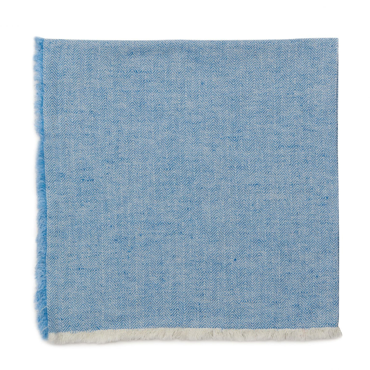 Cotton Fringed Napkins - Sky Blue - Set of 4