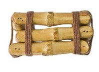 The Juliska Bamboo Napkin Ring, crafted from authentic bamboo and bound by twine, adds natural elegance to any table setting.