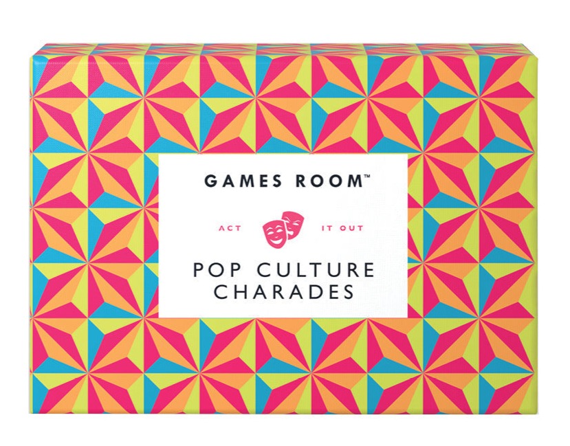 Get ready to test your pop culture knowledge with Chronicle Books' Pop Culture Charades! Use the charade deck to act out famous movie scenes, TV shows, and celebrities for your friends to guess in the games room.