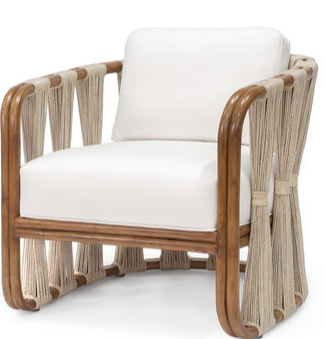 Strings Attached Lounge Chair, Perennials Raffia Oyster