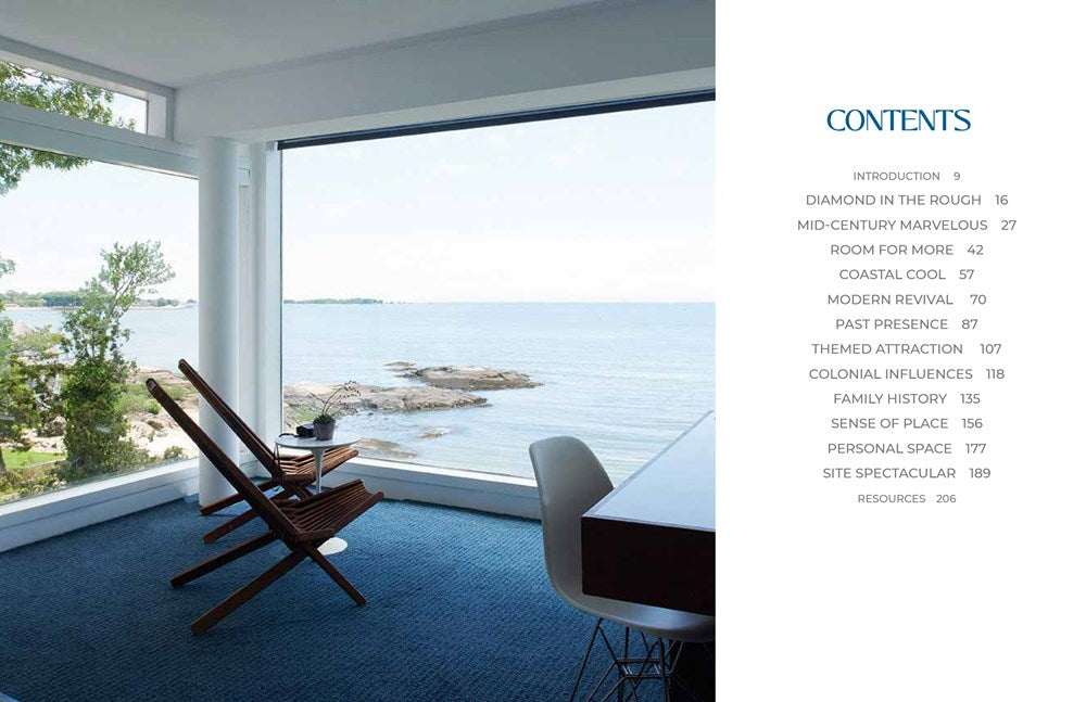 Ocean view from an At Home on the Water room in a coastal living retreat with a single chair near the window.