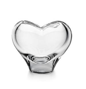The Simon Pearce Romance Vase, Small by Simon Pearce, crafted with signature glassblowing techniques, features a wide top and narrow base against a plain white background.