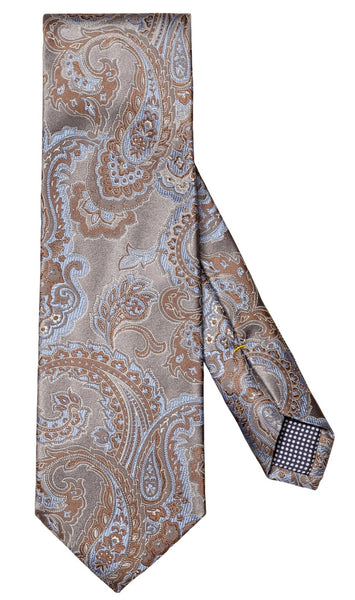 Eton Grey Jacquard Paisley Tie