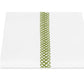 An Matouk Astor Braid Bedding Collection, Grass sheet with green leaves on it.