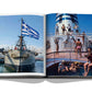 A "Athens Riviera" book by Assouline featuring pictures of people on a boat and the Greek flag, showcasing Athens' culture.