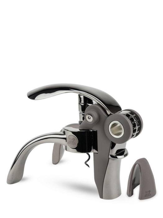 An image of a Peugeot Saveurs Baltaz Basalte Lever-Style Corkscrew with two handles.