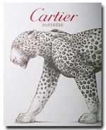 An illustration of a Cartier panther features the text "Cartier Panthere" above it, representing modern femininity and elegance akin to fine jewelry, as presented by Assouline.