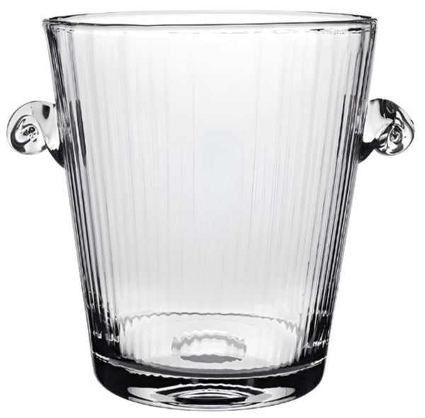An elegant William Yeoward Crystal Corinne Champagne Bucket on a white background.