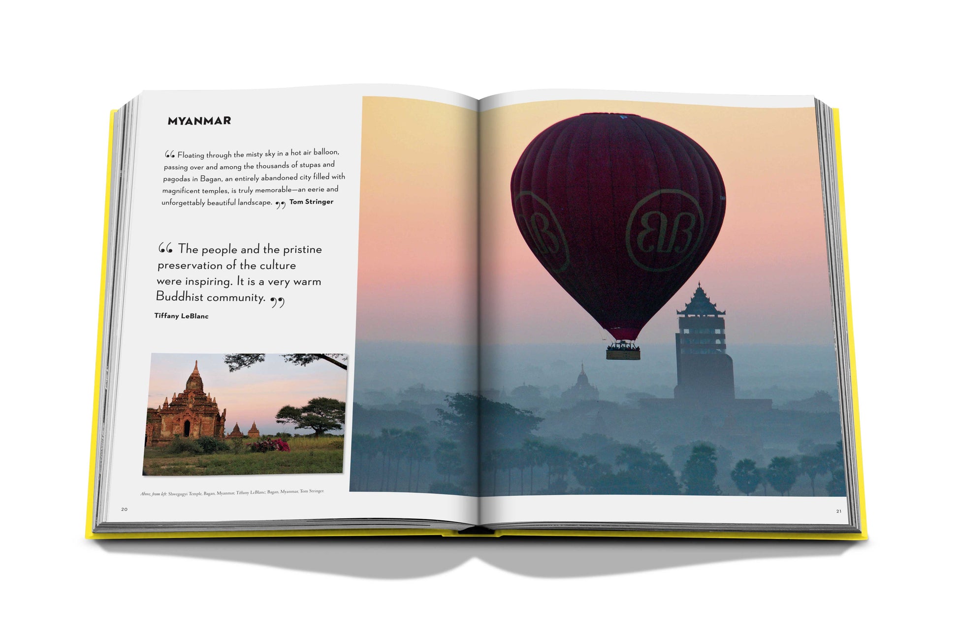 A book featuring a photograph of a hot air balloon soaring over a city, perfect for travel enthusiasts - "Travel by Design" by Assouline.