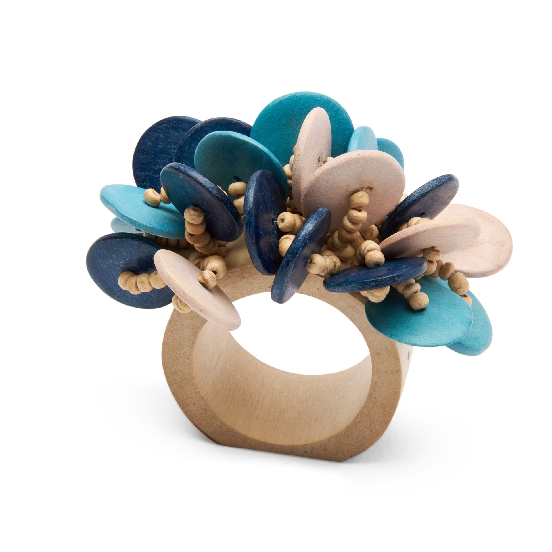 Wood Coin Bead Napkin Ring - Thumbnail 2