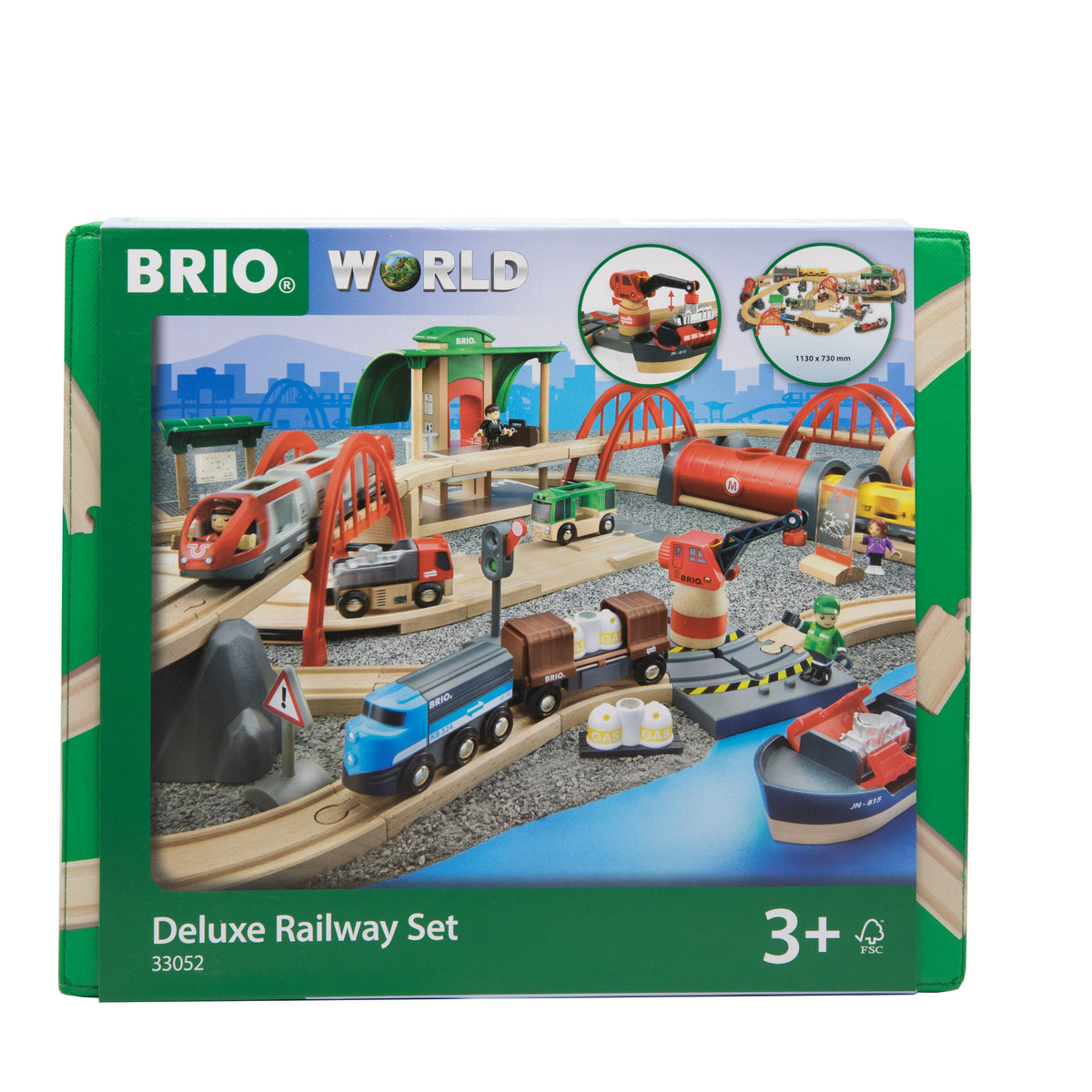 BRIO World Wooden Railway Train Set Train Garage