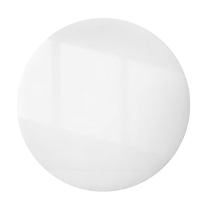 The Gwendolen Side Table in White by Bunny Williams features a glossy PU lacquer finish, echoing 1940s design with lasting elegance and a luminous look that reflects light beautifully.