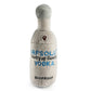 The Haute Diggity Dog Arfsolut Vodka Dog Toy is a plush bottle-shaped toy with blue and black text, paw print label design, and an internal squeaker for added fun.