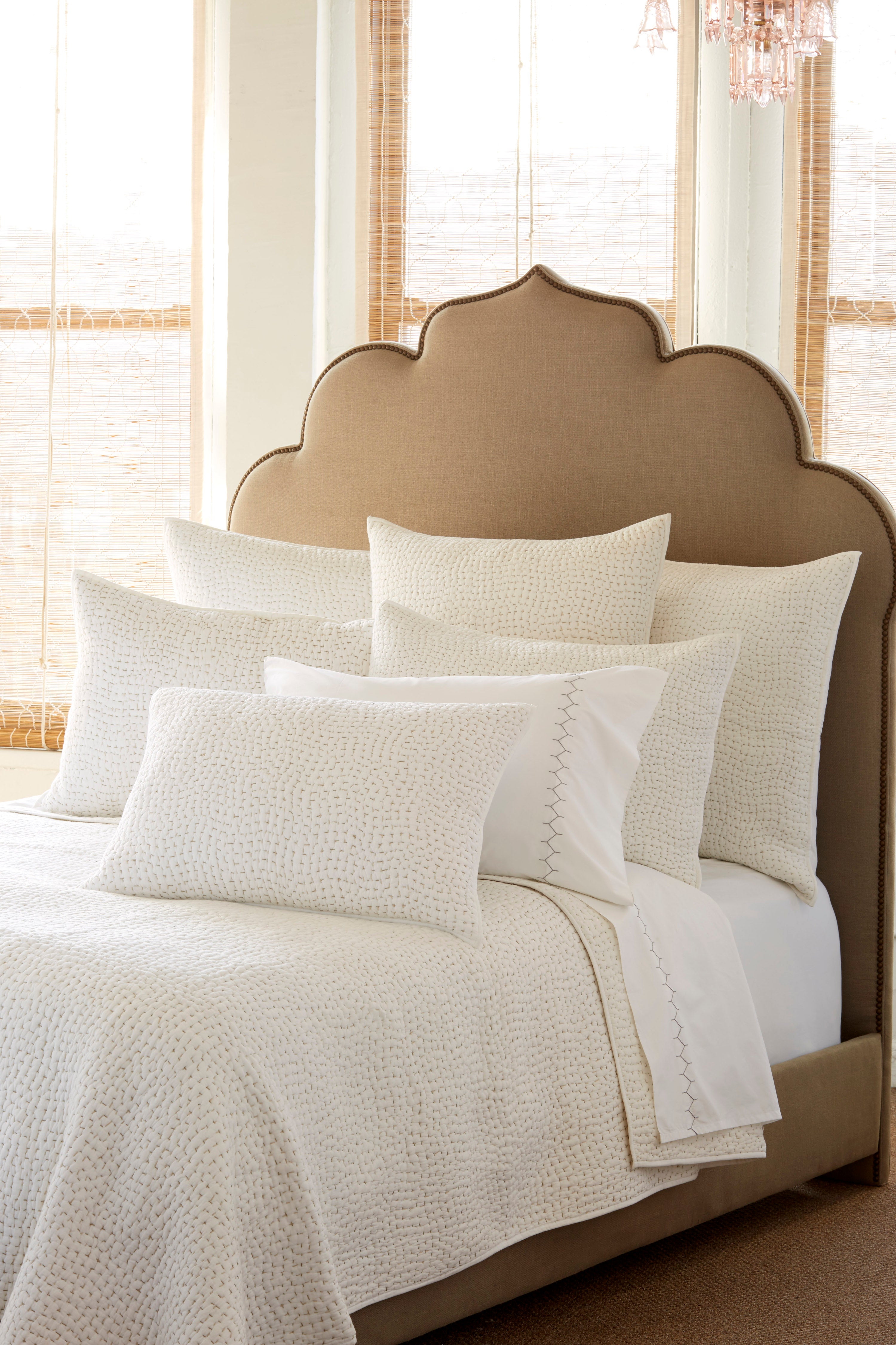 Stitched Sand Coverlet - Thumbnail 2