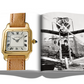 An open book reveals an Assouline masterpiece: "Watches: A Guide by Hodinkee," featuring a gold watch with a leather strap and a vintage photo of an aviator, ideal for vintage wristwatch enthusiasts.