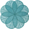 Sinamay Flower Placemat Collection Set - Turquoise