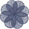Sinamay Flower Placemat Collection Set - Navy