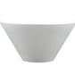 The Vuelta Ocean Blue Serving Bowl by Jars features contemporary lines and a conical shape with a wide opening and narrow base, shown against a white background.