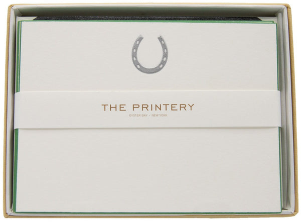 A Printery - Note Card Box Set, Horseshoe shaped notepad in a box.