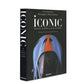 The cover of the Assouline "Iconic: Art, Design, Advertising, and the Automobile," featuring a photo of a blue and orange car hood. Texts by Ken Gross and photographs by Michael Furman celebrate the intersection of supercars and iconic advertising. Published by Assouline.