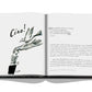 An open book displaying an illustration of hands with birds, and text on the right page that starts with "Ciao!" and includes a quotation and paragraph, captures the timeless Italian style akin to discovering hidden side streets. The product is called Italian Chic by Assouline.