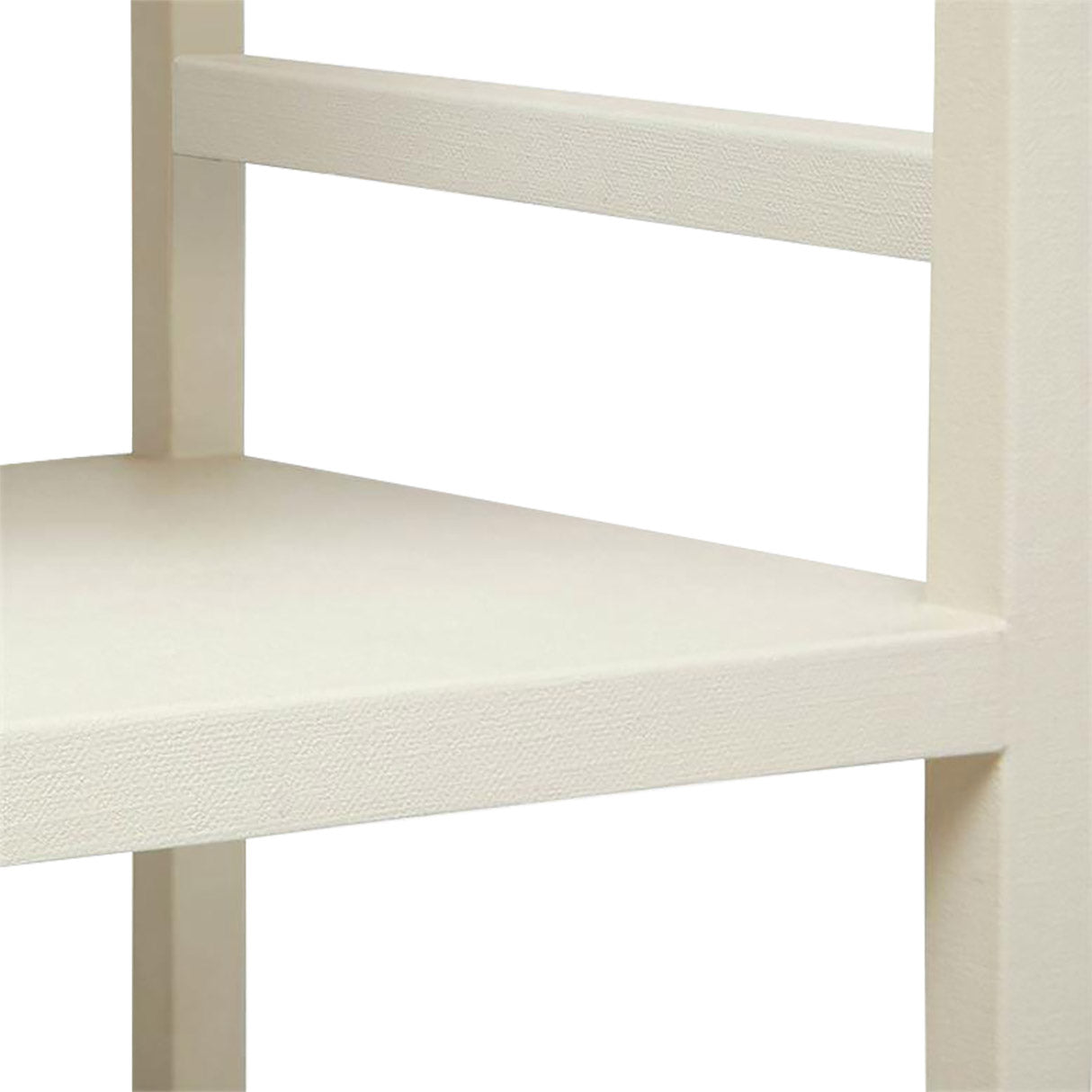 A close up of a Jake Bookcase, Standard by Made Goods on a white background designed for storage.