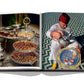 A person pouring tea beside traditional snacks, captured in a spread of a high-quality photo book celebrating Marrakech culture called Marrakech Flair by Assouline.