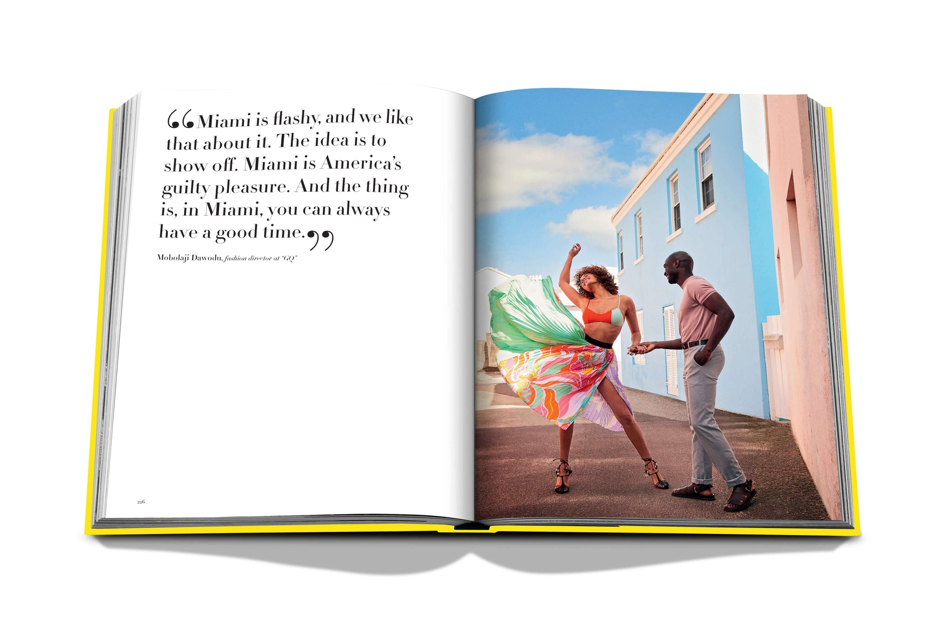 A Miami Beach book depicting a couple dancing, capturing the essence of nightlife or Miami life by Assouline.